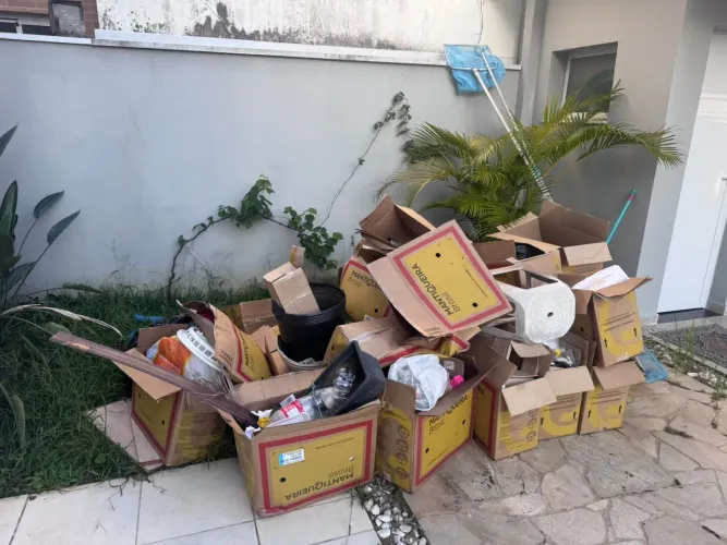 Serviço de limpeza e descarte ao pev .