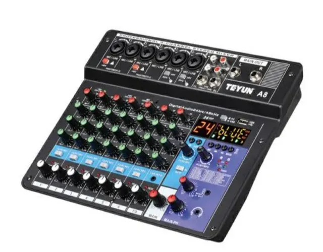 Mesa de som 8 canais Teyun A8 ... completa ... promoção