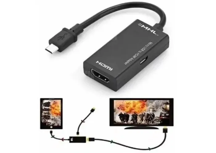 Cabo Micro Usb 2.0 Para Hdmi 1080p Mhl Hdtv   Arduino Automação COD-CP474 