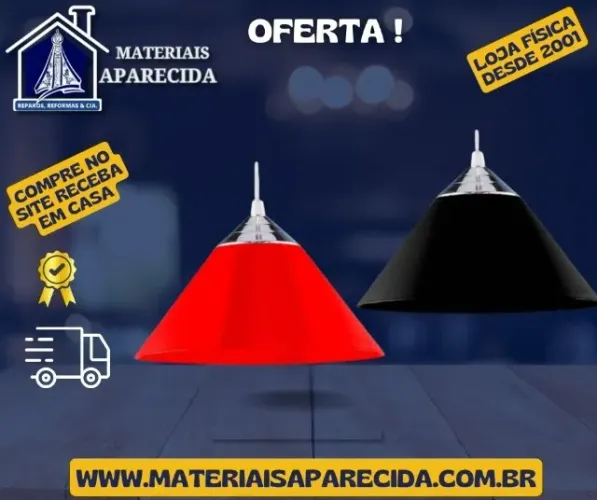 Luminaria Pendente Solarys Radial Preto - novo