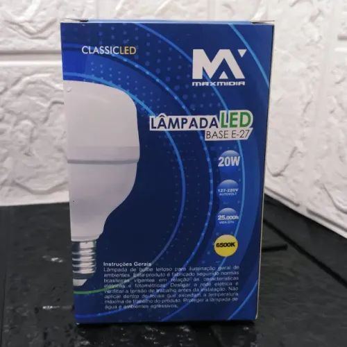 Lampada Led 20w Base E-27 6500k 25.000h Biv Maxmidia