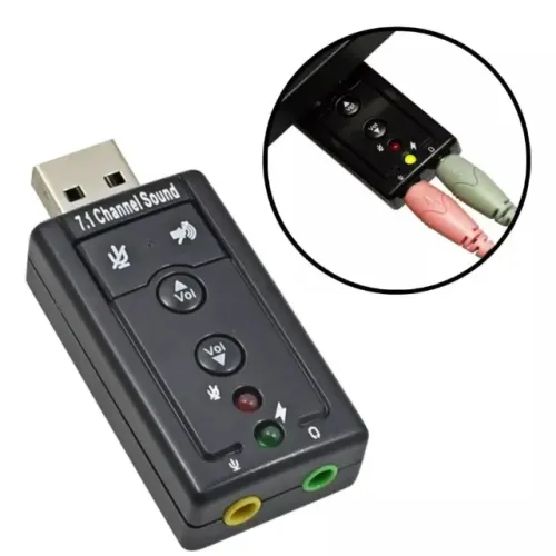 Placa De Som Adaptador Usb 7.1