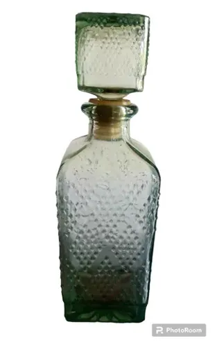 antiga garrafa verde de vidro bico de jaca capacidade 1 litro