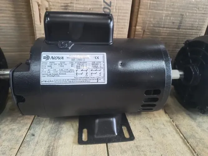 Motor Elétrico 1 CV 2 Polos Alta Rotação Monofásico Nova Motores IP 21 Seminovo