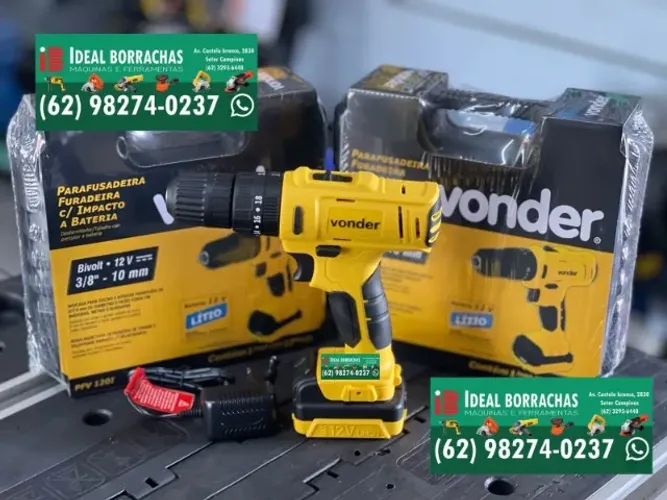 Parafusadeira Furadeira 12v c/ impacto - Vonder