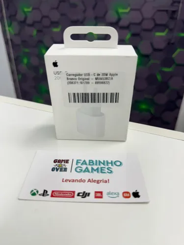 CARREGADOR APPLE USB-C DE 20W ORIGINAL NOVO/LACRADO