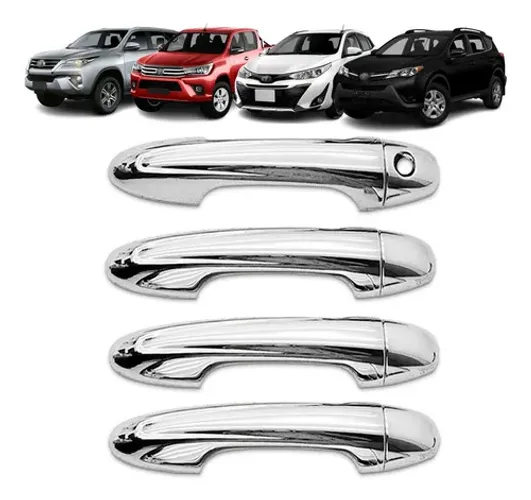 Aplique Kit Maçaneta Hilux 2016 2017 2018 2019 20 Cromada 4p