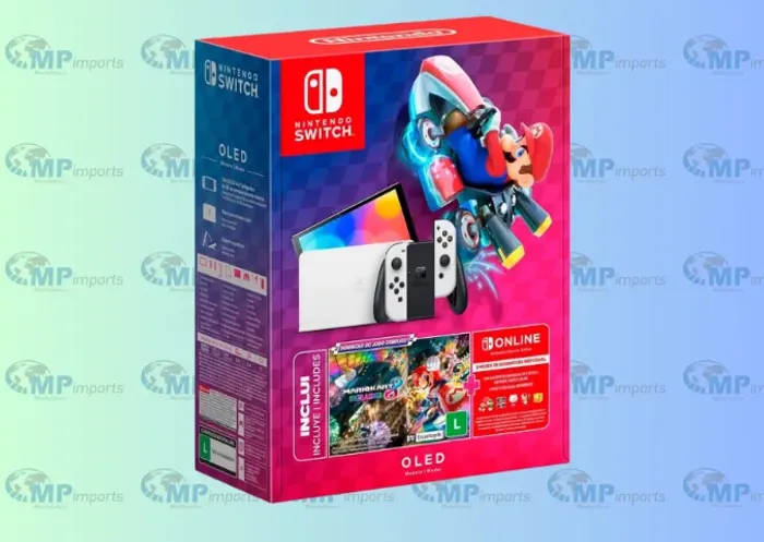 Loja MP Imports: Nintendo Switch OLED + Mario Kart 8 Deluxe + 3 meses