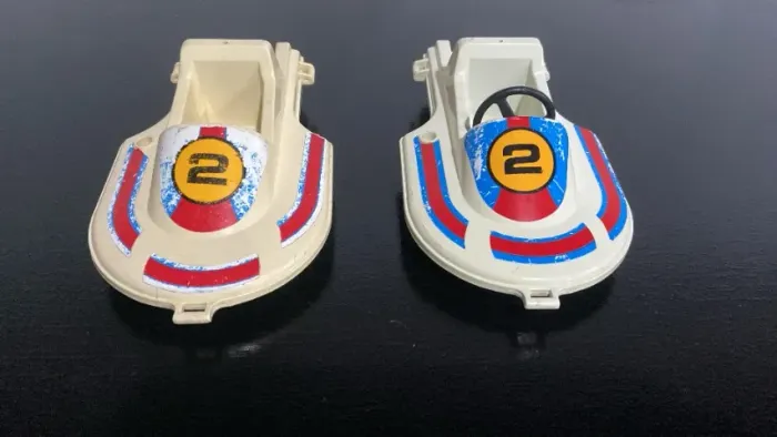 Lote Playmobil Miniatura Lancha No Estado Incompleto (Leia)