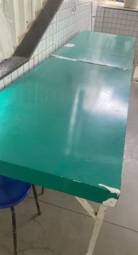 mesa de tres mestros dovravel de aluminio 