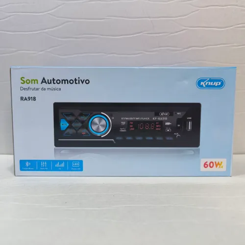 Som automotivo com bluetooth USB e chicote para instalação 