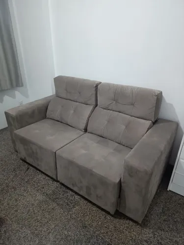 Sofá 2 Lugares Cinza Conforto e Elegância