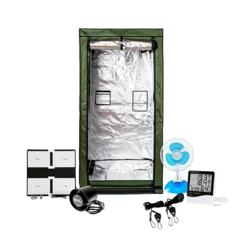 Kit cultivo estufa Grow 100x100x200cm + Painel Quantum Board 480 watts leds indoor