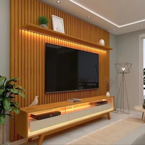 Painel Nobre e Rack Requinte c/ Led Ripado Novo direto da fabrica