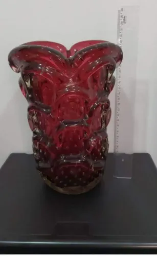 *Antigo Vaso em Murano Cactus Bolha*
