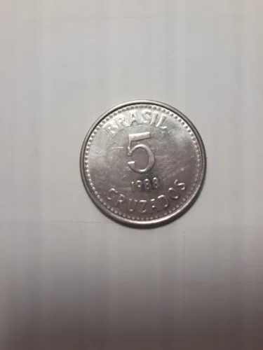 Moeda antiga 5 Cruzados 1988