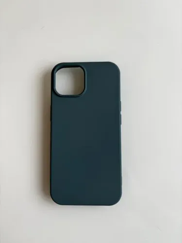 Capa de silicone para iPhone 15 com Magsafe - Verde Escuro