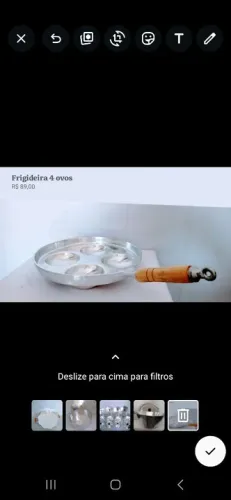 Frigideira para 4 ovos Alumínio fundido- Nova
