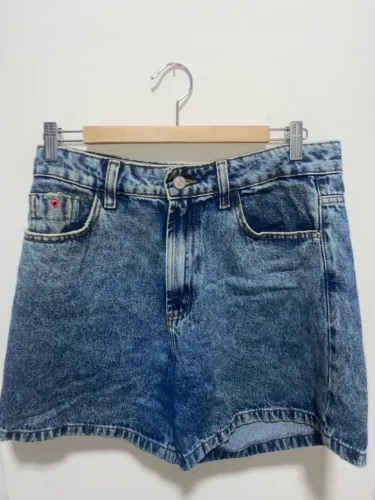 Short jeans vintage azul