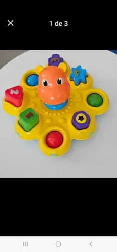 Brinquedo Educativo Infantil pula bloco com Hipopótamo