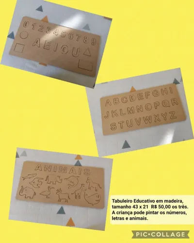 LTabuleiro Educativo em Madeira