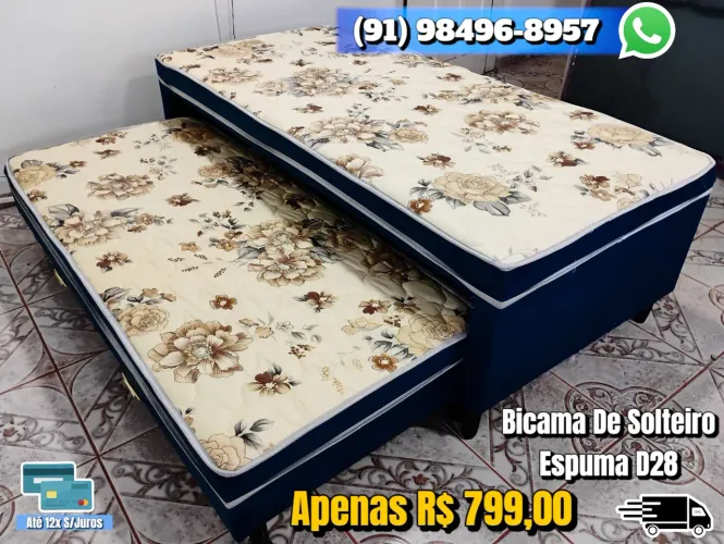 Bicama de Solteiro Espuma D28