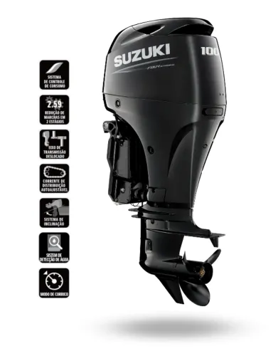 Suzuki 100HP Partida Elétrica 4 Tempos - Motor de Popa 