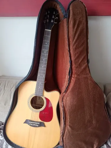 Violão Michael Folk com Cordas em Aço - modelo cutaway