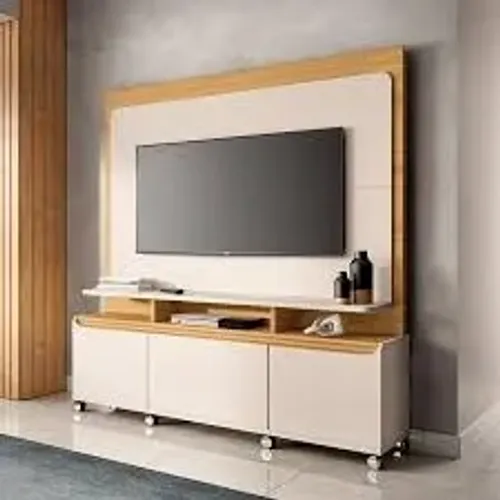 Rack Home Theater Quantum 2Pts 1Gv Off White.Cinamomo HB Moveis - Entrega Rápida! 