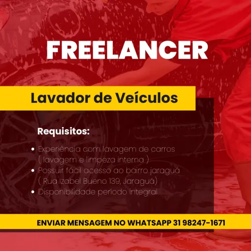 Lavador de Carros - Freelancer 