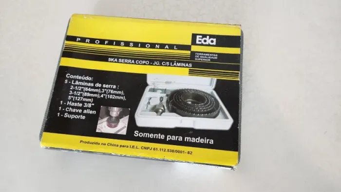 Jogo de Serra Copo - EDA - Madeira MDF PVC Plástico Gesso
