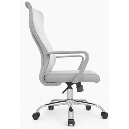 Cadeira Escritório Tela NAVI Cinza Ergonômica Conforto Executivo Design Moderno 20081