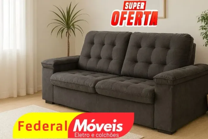 Sofá Retrátil e Reclinável 2,30m - Novo e Irresistível!