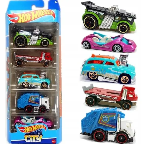 Cartela 5 Carrinhos Hot Wheels Hw City Hfv89 Mattel Original Lacrado