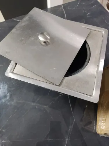 Lixeira quadrada embutida para cozinha