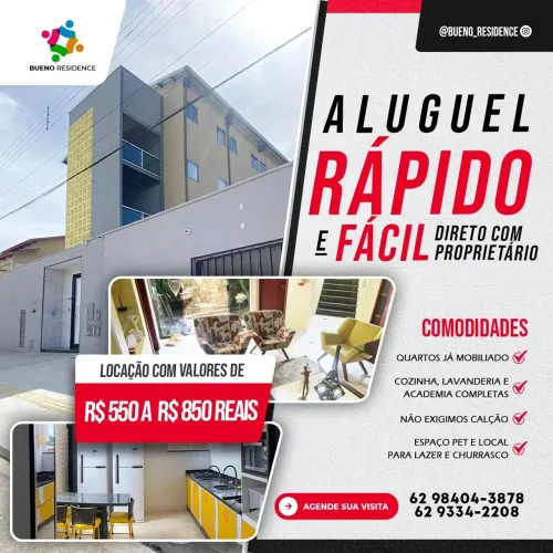 Apartamento para aluguel no Setor Coimbra - Goiânia - GO