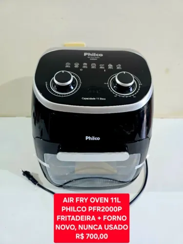 NOVA NA CAIXA AIR FRY OVEN 11L PHILCO PFR2000P 2 em 1 FRITADEIRA + FORNO