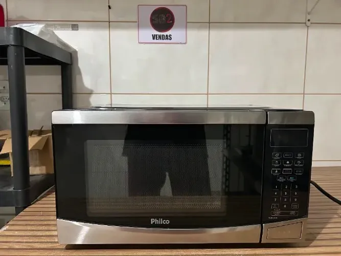 Vendo Microondas Philco Preto, Em Estado de Novo - Entrega e Garantia Inclusas!!!