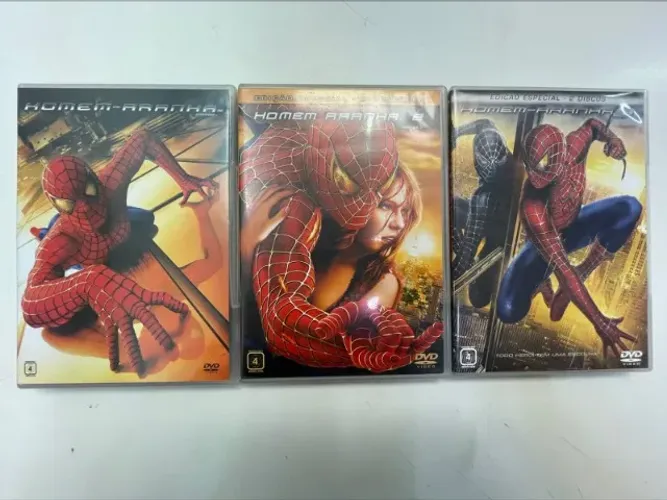 LOTE DVDs TRILOGIA HOMEM-ARANHA (FILMES1,2e3) SAM RAIMI