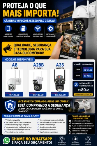 Câmeras de Segurança WiFi | Venda e Instalação