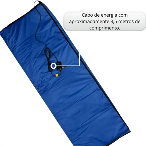 Manta Térmica Corporal 1,90 X 1,80 - Cor Azul, Voltagem 220V