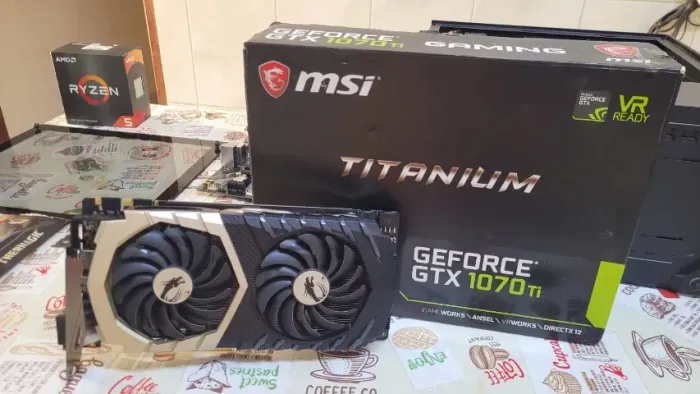 Placa de Vídeo Geforce GTX 1070ti MSI Titanium 8gb