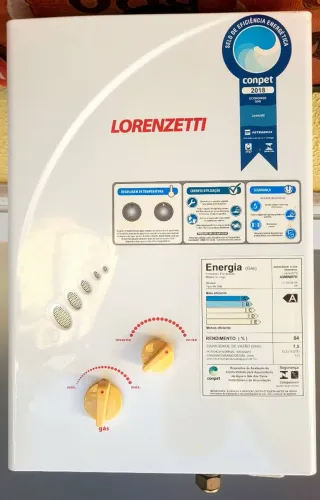Aquecedor Lorenzetti LZ750, excelente estado, gás natural, B Tijuca