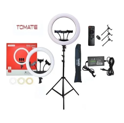 Ring light profissional com 3 suportes para celular 