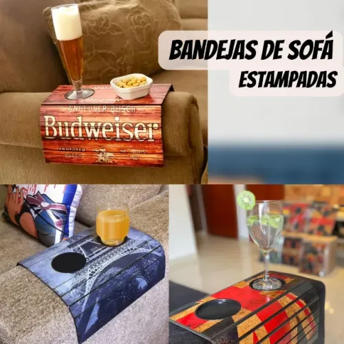 Bandejas de Sofá Porta Copos Estampadas _ CS484
