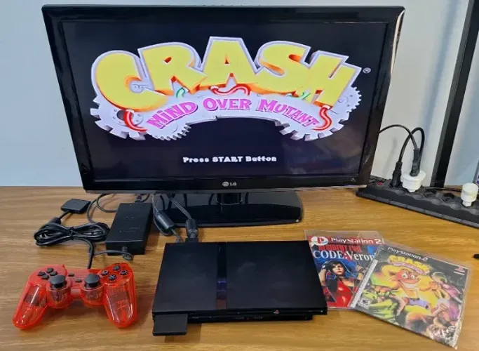 Playstation 2 Slim Leitor Funcionando (Faço Olx Pay)