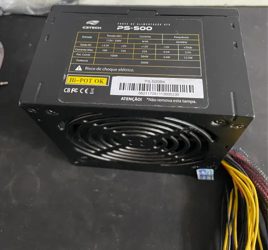 Fonte real C3 Tech 500W (com garantia)