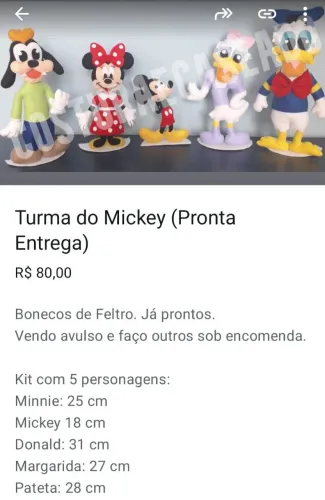 Turma do Mickey pronta