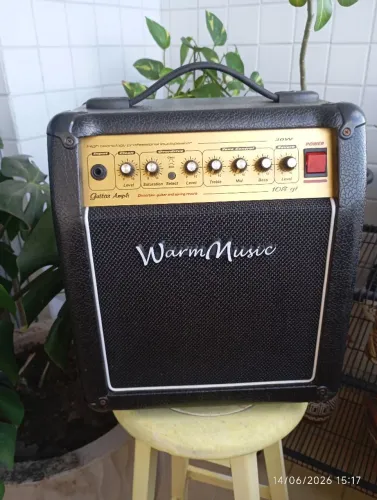 caixa de som e amplificador wam music