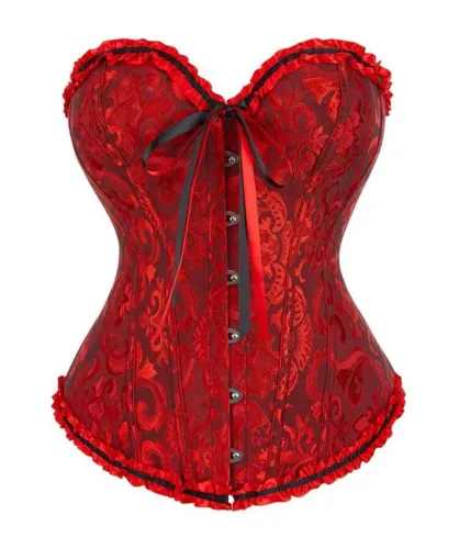 CORSET VERMELHO COM PRETO PP